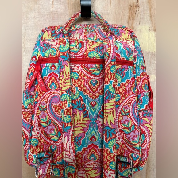 Vera Bradley Floral Pink and Blue Backpack - Picture 8 of 13